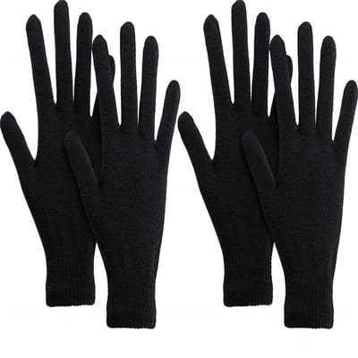 Ynkkvre -2 Paar Winterhandschoenen – Zachte Gebreide Stretch Handschoenen met Touchscreen – Warme Uniseks Vingerhandschoenen voor Koude Dagen