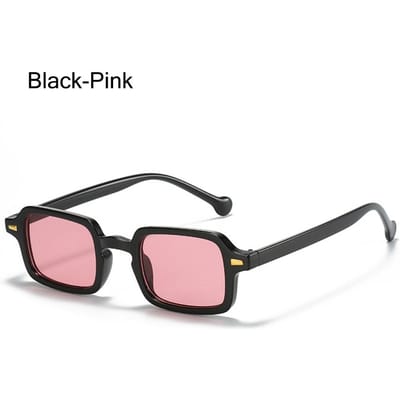 Oogwerk UV400 Verloop Mannen Zonnebrillen Klinknagels Decoratie Vierkante Zonnebrillen Vrouwen Tinten pink