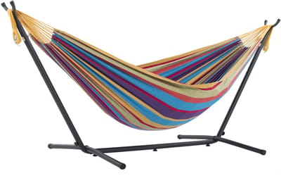 Vivere Dubbele Hangmat met Standaard - Tropical