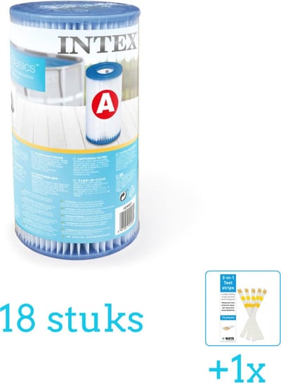 Intex Filtercartridge Type A 29000 - Filter voor filterpomp - Volumebundel - Filter - 18-delig