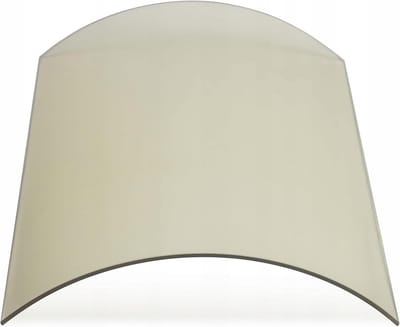 Gebogen Haardglas Hittebestendig - Ovenruit Vervangen voor Kachel en Open Haard 448x350x366mm