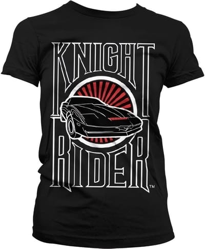 Knight Rider Dames Tshirt -M- Sunset K.I.T.T. Zwart