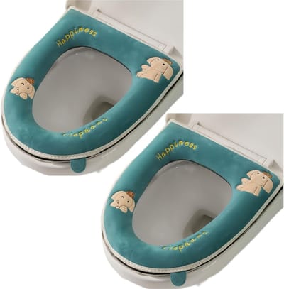 Toiletzitting Covers - Zachte Pads - Badkamer Comfort - Met Handvat - Past Ovale Zittingen - Groen