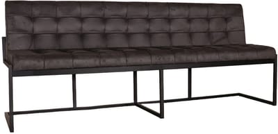 Eetkamerbank 220cm Vito zwart microvezel eetbank