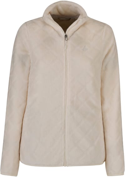 BJØRNSON Flora Fleece Vest Dames - Ruit - Zomer - Maat 36 - Wit