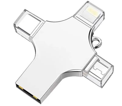 Oneay 4-in-1 USB 3.0 flashdrive 32GB – Multiconnector voor iPhone, Android, Windows en Mac – Draagbare geheugenstick met meerdere aansluitingen