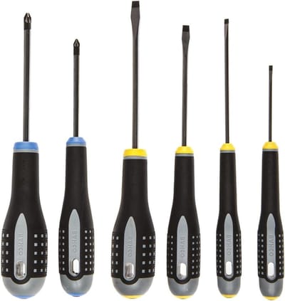 Schroevendraaierset 6-delig - Handgereedschap Set - Klusjes Thuis - Ergonomisch Handvat - 6 stuks - Grijs
