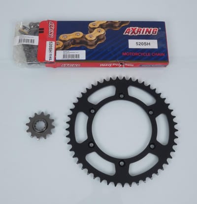 Kit chaîne Axring pour moto Husqvarna 250 WR 1999 à 2013 12x49 P520 Al136mm Neuf