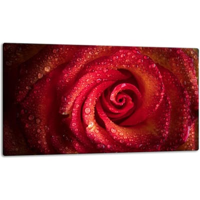 TMK ArtDeko - Snijplank - 52x30 cm - Róża - Glas - Voor Inductiekookplaten