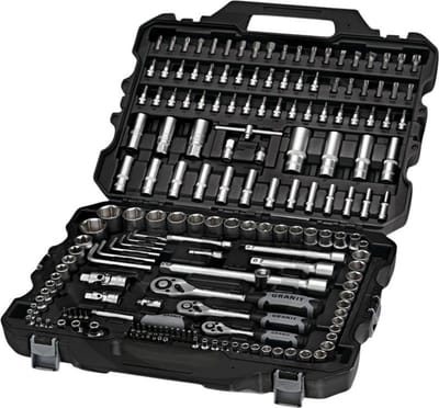 GRANIT BLACK EDITION Dopsleutelset 1/4”, 3/8”, 1/2”, 181-delig