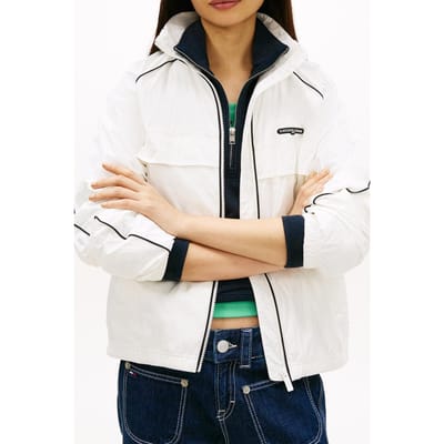 Tommy Hilfiger Piping Nylon Track Jacket Ecru Größe: XS | Bomberjacken Outlet | Damen | Braun