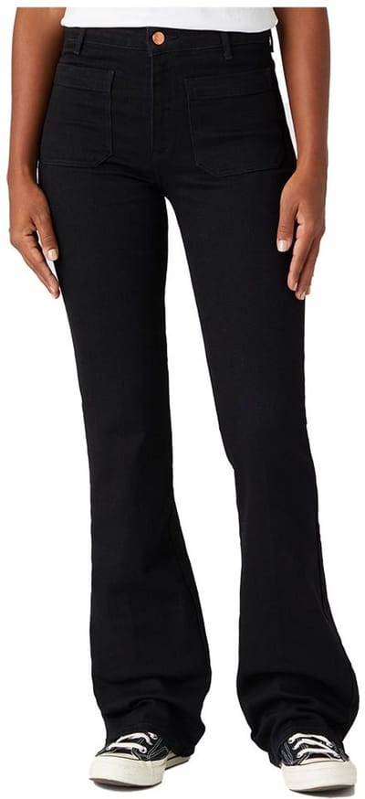 Wrangler Flare Spijkerbroek Zwart 34 / 32 Vrouw