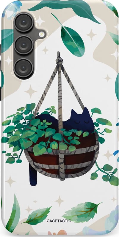 Casetastic Hoesje Geschikt voor Samsung S23 FE - Stijlvolle Beschermende Duo-layer Case - Hangkat