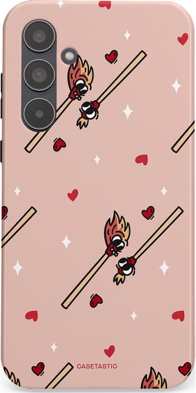 Casetastic Hoesje Geschikt voor Samsung A55 - Stijlvolle Beschermende Duo-layer Case - Vurige liefde