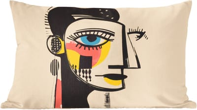 Sierkussens - Kussentjes Woonkamer - 60x40 cm - Geometrisch - Felle kleuren - Kubistische stijl