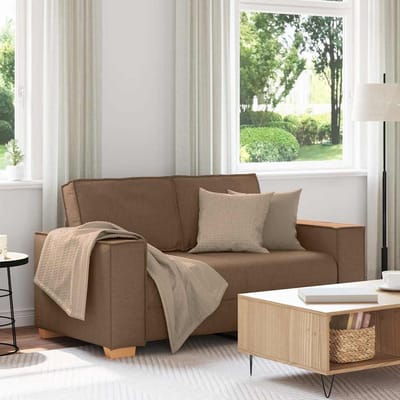 vidaXL - 2-zitsbank - Bruin - 160x78x84 - cm - Stof
