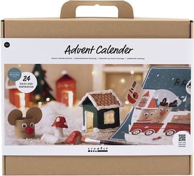 Creativ Company knutselen adventskalender recycling winterlandschap.