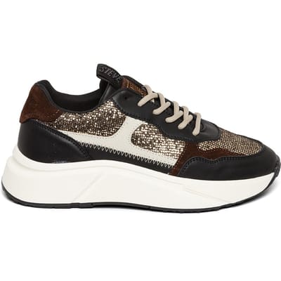 Steve Madden Starlyn Sneakers Black Gold Multi Taglia: 37 | Sneakers Outlet | Donna | Nero