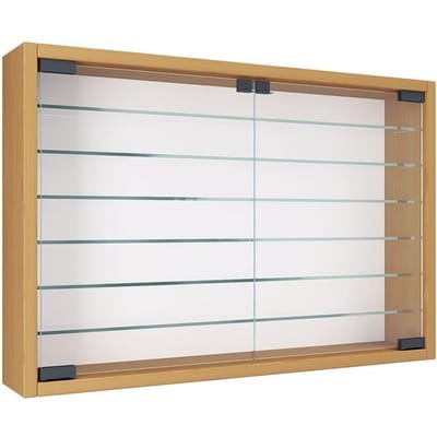 Houten glazen wandvitrine Wandvitrine Verzamelvitrine Mandosa XL