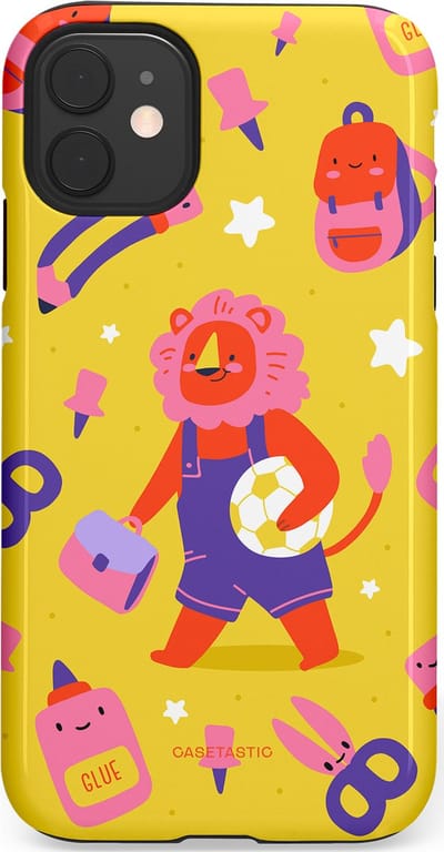 Casetastic hoesje geschikt voor Apple iPhone 11 - Dubbellaagse bescherming - Krachtige lessen - Fashion Case - Goud Koraal