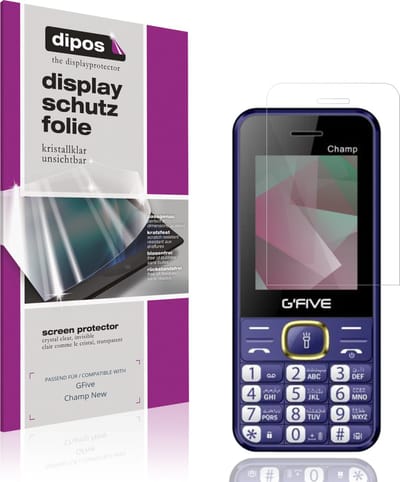 dipos – 4x Beschermfolie geschikt voor GFive Champ New | Krasbestendige & heldere Screenprotector Ultra-Thin