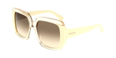 Ferragamo SF2081S Transparent beige/ beige 56/17/145 WOMAN Zonnebrillen
