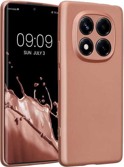 kwmobile metallic telefoonhoesje van TPU - geschikt voor Xiaomi Redmi Note 14 Pro 4G - Flexible case voor smartphone - In metallic roségoud