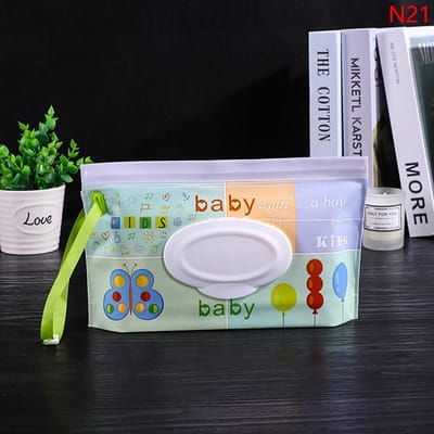 Baby Nat Wipe Pouch Draagbare Doekjes Houder Case Flip Cover Snap-Strap Herbruikbare Hervulbare Cosmetische Pouch Handige Tissue Box