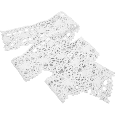Kanten Lint DIY Katoenen Net 4cm Breedte 10 Yards Prachtige Stof Kanten Rand voor Gordijn Kleding Tafelkleed Cadeau Decoratie wit