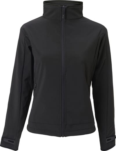 Verwarmde softshell jas - Slim fit voor dames - met extra warme fleecevoering - Super power technologie - Zwart