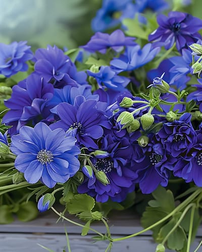 3 sets - Zomerbloemen Royal Blue Zaden Eenjarig Bloemenmengsel Blauw