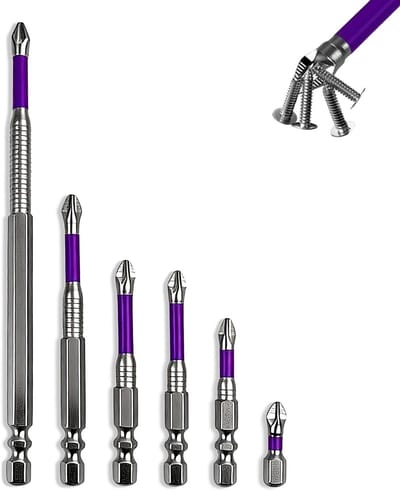 Set van 6 schokbestendige antislip eindkappen voor hoog koppel, perfect voor klussen en professioneel gebruik, maten 25-50-65-70-90-150 mm