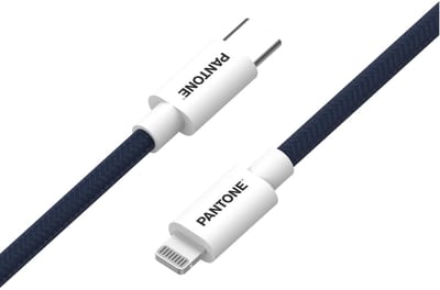 Pantone PT-CTL002-5N Lightning-kabel 1,5 m Blauw, Wit