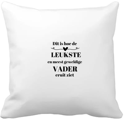Akyol - dit is hoe de leukste en meest geweldigste vader eruit ziet Kussen hoes - Papa - meest leukste vader - vader cadeautjes - vaderdag - verjaardag - geschenk - kado - vader artikelen - 40 bij 40 cm