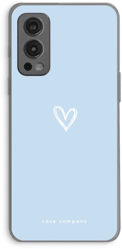 Case Company® - Hoesje geschikt voor OnePlus Nord 2 5G hoesje - Klein Hart Blauw - Soft Cover Telefoonhoesje - Bescherming aan alle Kanten en Schermrand