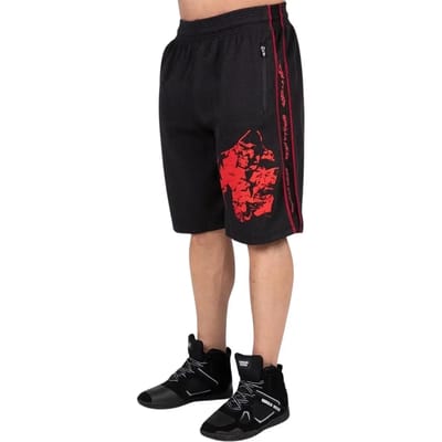 Gorilla Wear Buffalo Old School Workout Shorts - Zwart / Rood - S/M