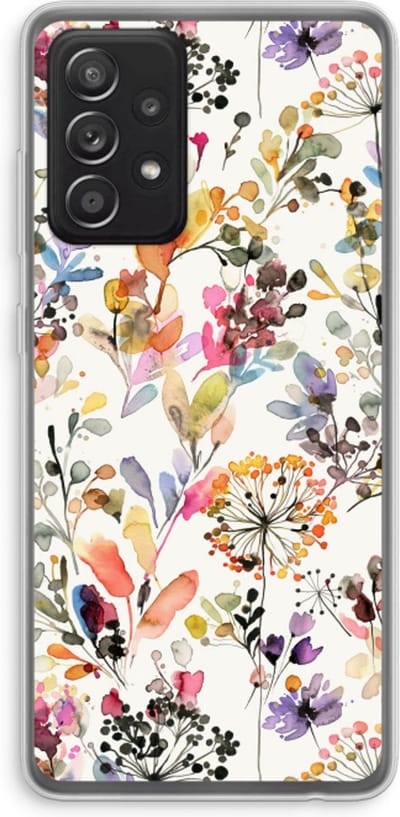 Hoesje geschikt voor Samsung Galaxy A52 hoesje - Wilde grassen - Soft Cover Telefoonhoesje - Bescherming aan alle Kanten en Schermrand