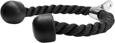 Triceps Touw - Pull Down Koord - Kracht Training - Ergonomisch Ontwerp - 500 g - Zwart