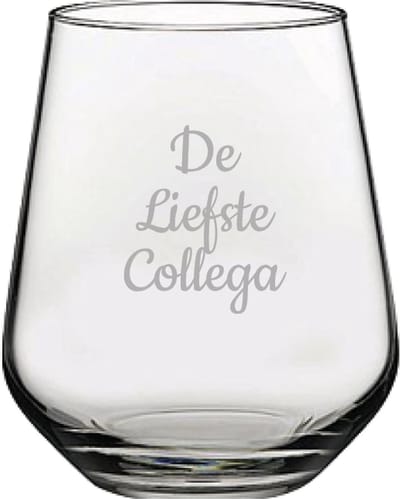 Gegraveerde Drinkglas 42,5cl De Liefste Collega