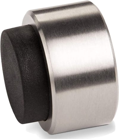 Deurstop Wandmontage - Deurbuffer Deurstopper - Muur Beschermen - Verborgen Bevestiging - 32mm Diameter - Zilver Geborsteld