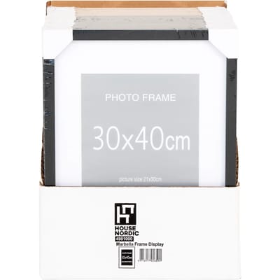 Set van 7 zwarte en 8 natuurlijke mdf frames House Nordic Marbella