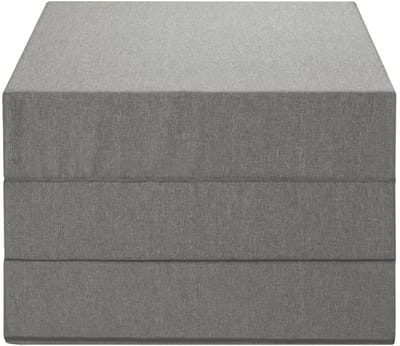 Logeermatras Grijs - Opvouwbaar Camping Matras - 195x65x10 cm - Huisstofmijtwerend