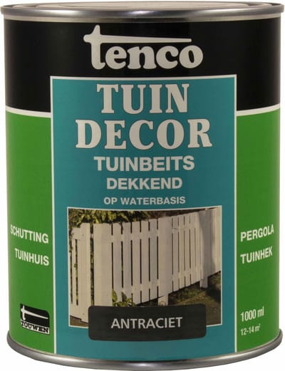 Tenco Buitenbeits Tuindecor Dek - Antraciet - Zijdeglans - 1l