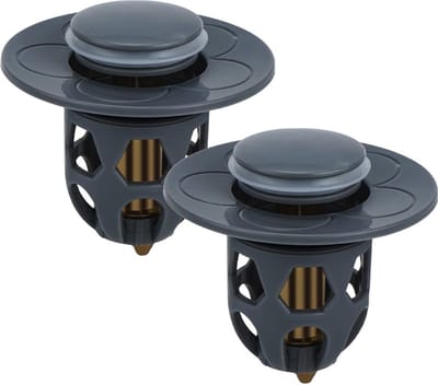 2 stuk Gootsteenplug, Badkamergootsteenplug, Gootsteen Pop-up Afvoerfilter Badkamer Druppelplug Anti-verstopping Gootsteen Afvoerplug Geschikt voor 34 - 40 mm afvoergat