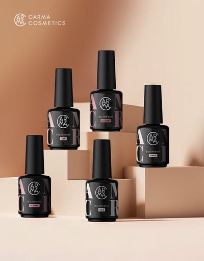 CARMA COSMETICS Builder Base (BIAB) Set - Biab Nagel Builder Gel - Nude - 5 kleuren