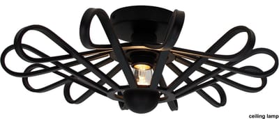 Chericoni Arco Plafondlamp - Ø45 cm - 1-lichts - Zwart - Wandlamp