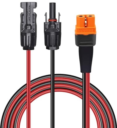 Zonne-oplaadkabel 2 m XT60i adapter 12AWG verlengkabel voor zonnepaneel