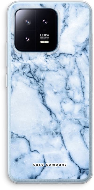 Case Company® - Hoesje geschikt voor Xiaomi 13 Pro hoesje - Blauw marmer - Soft Cover Telefoonhoesje - Bescherming aan alle Kanten en Schermrand