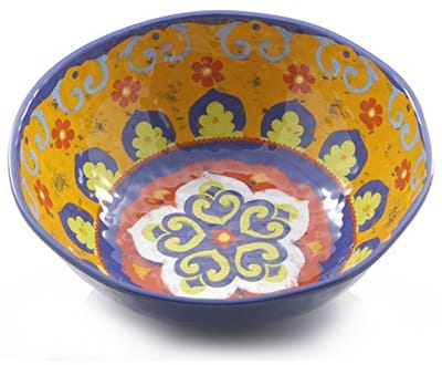 Saladekom 36 cm van 100% Melamine - Multi-kleurige Design