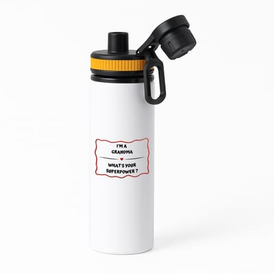 Hacebo® - this grandma is loved by me waterfles met draaidop oranje - Oma - iemand die houdt van zijn oma - verjaardag - cadeautje voor oma - oma artikelen - kado - geschenk - water fles - 850ML